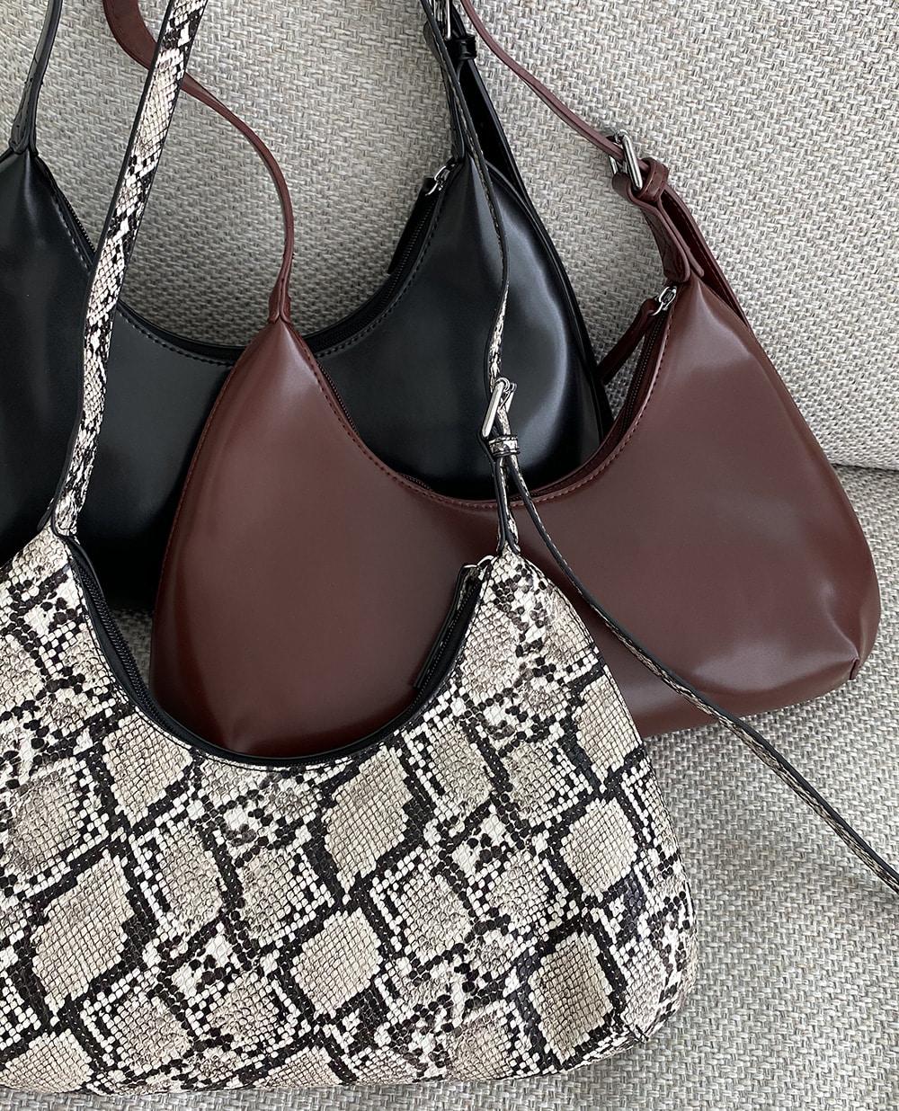 curve line belt shoulder bag 3color