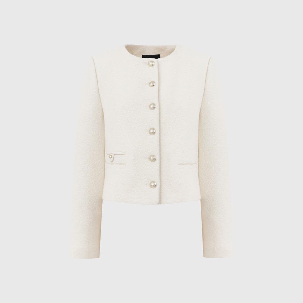 [LOOKAST X WCONCEPT] 아이보리 나비에 울 트위드 자켓 / IVORY NAVIE WOOL TWEED JACKET