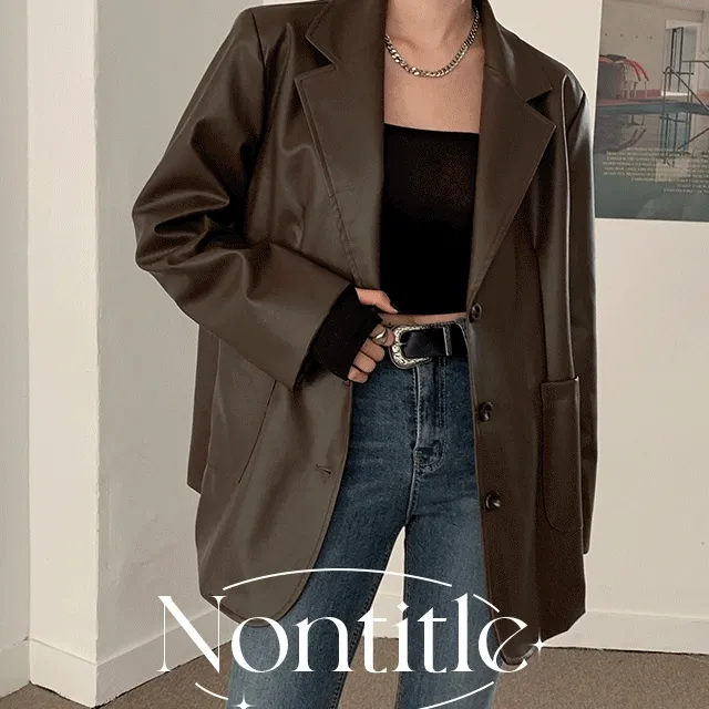 [MD PICK/하이퀄] 베르디 딥 레더 블레이저 2COL