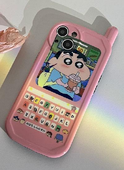 핑크 버블티뇸 레트로폰 아이폰케이스
