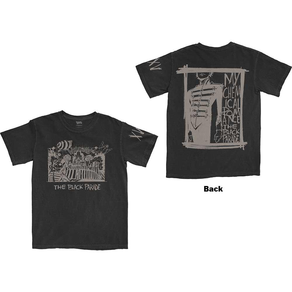 [M,2XL 국내배송] 공식 MY CHEMICAL ROMANCE MCR 마이 케미컬 로맨스 XV Marching Frame 반팔 티셔츠