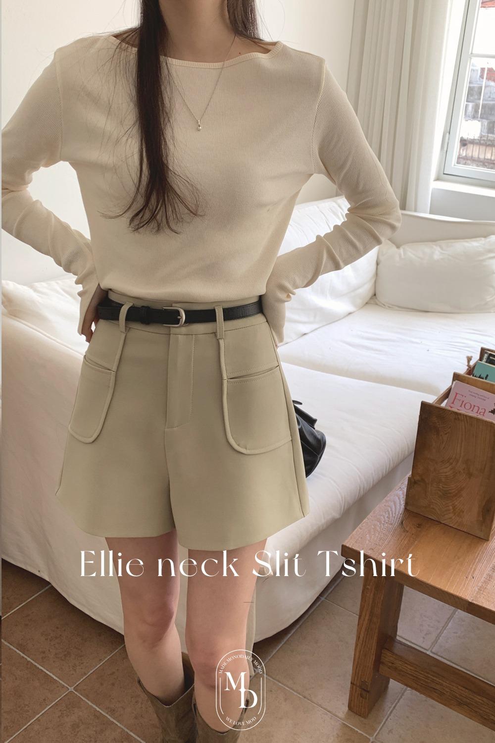 모노데일리 엘리 골지 트임 티셔츠 (올봄시즌부터 꾸준한 인기템)