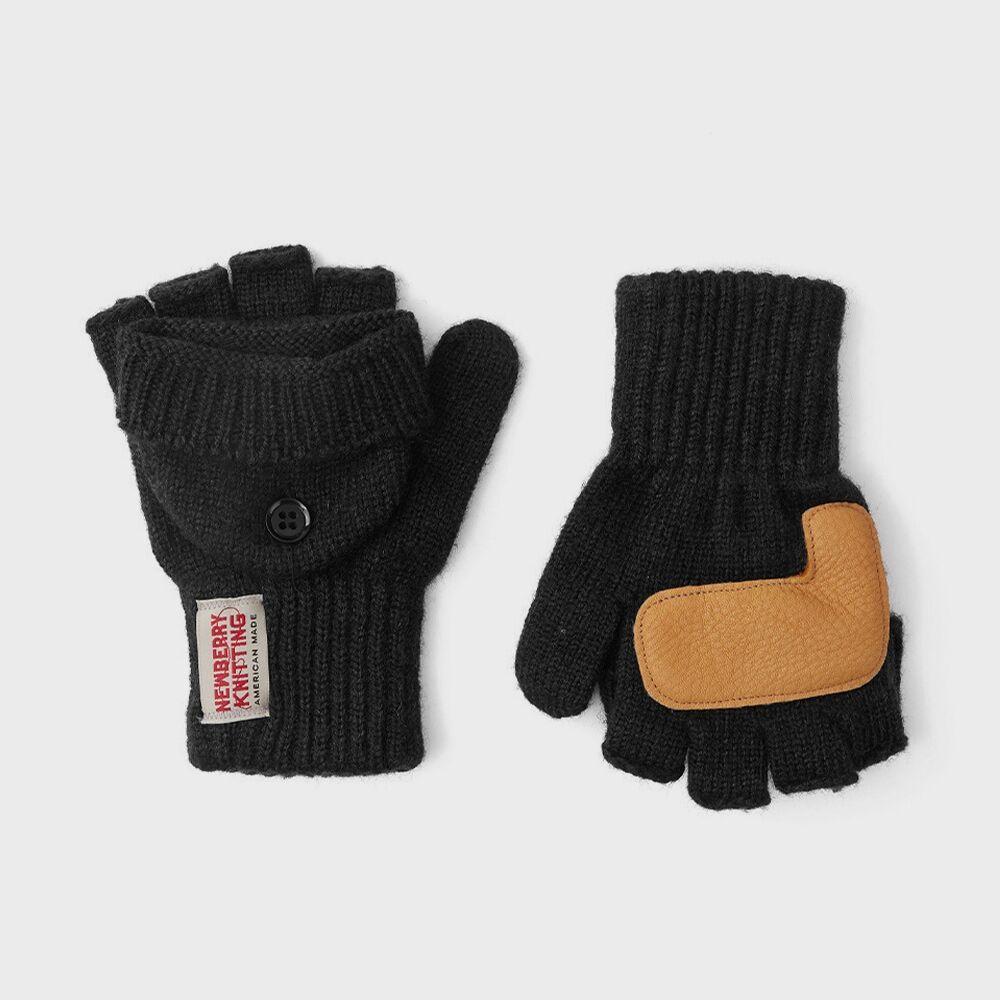 뉴베리니팅 사슴가죽 글로밋장갑 - 블랙