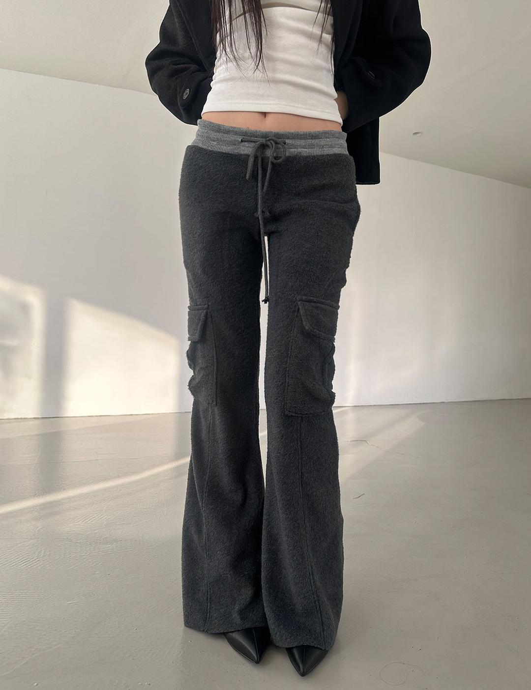 이너뮤트 fleece cargo boots-cut (2color)