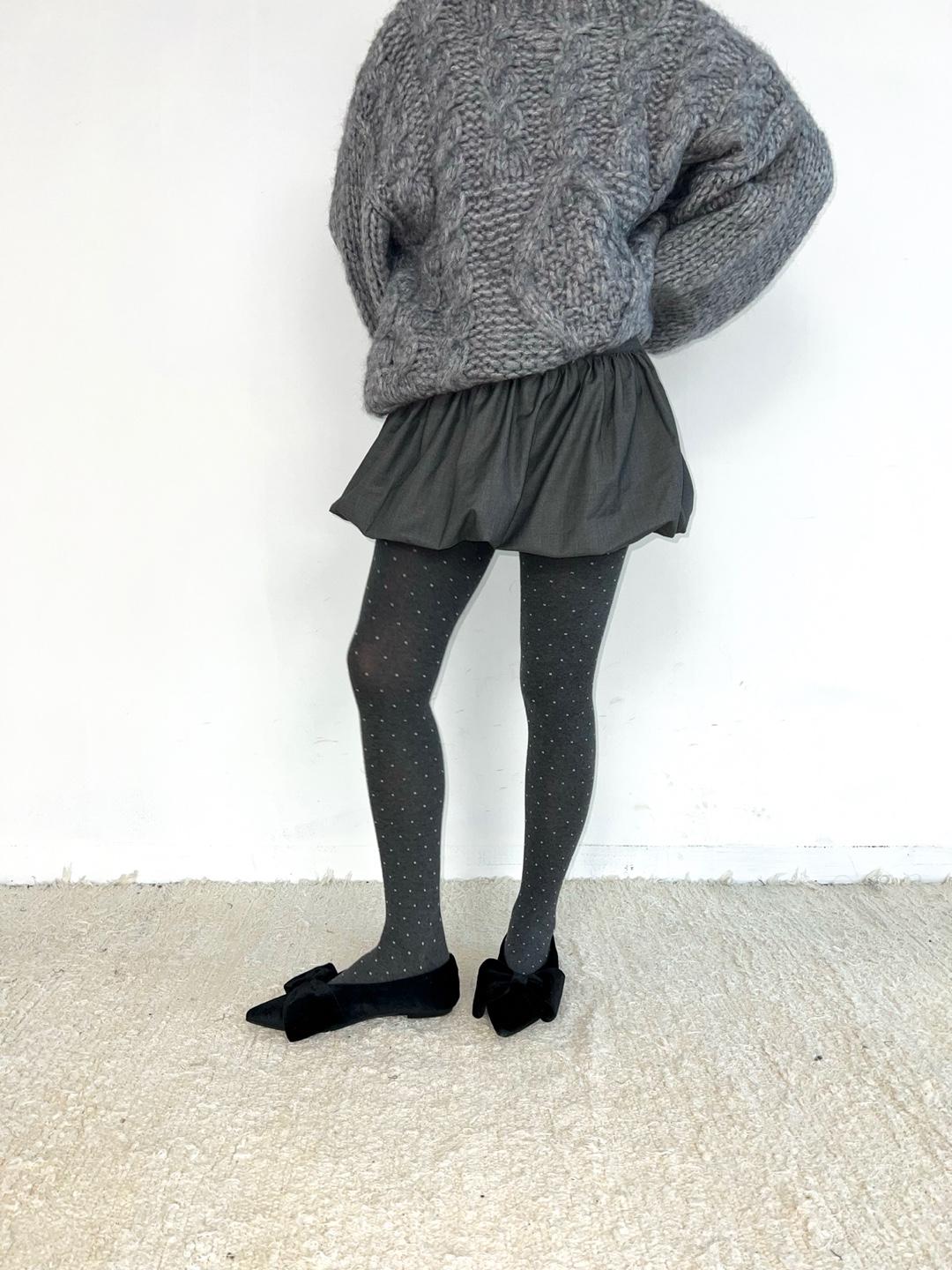 디밍 브로콜리 벌룬 미니 스커트(2color)