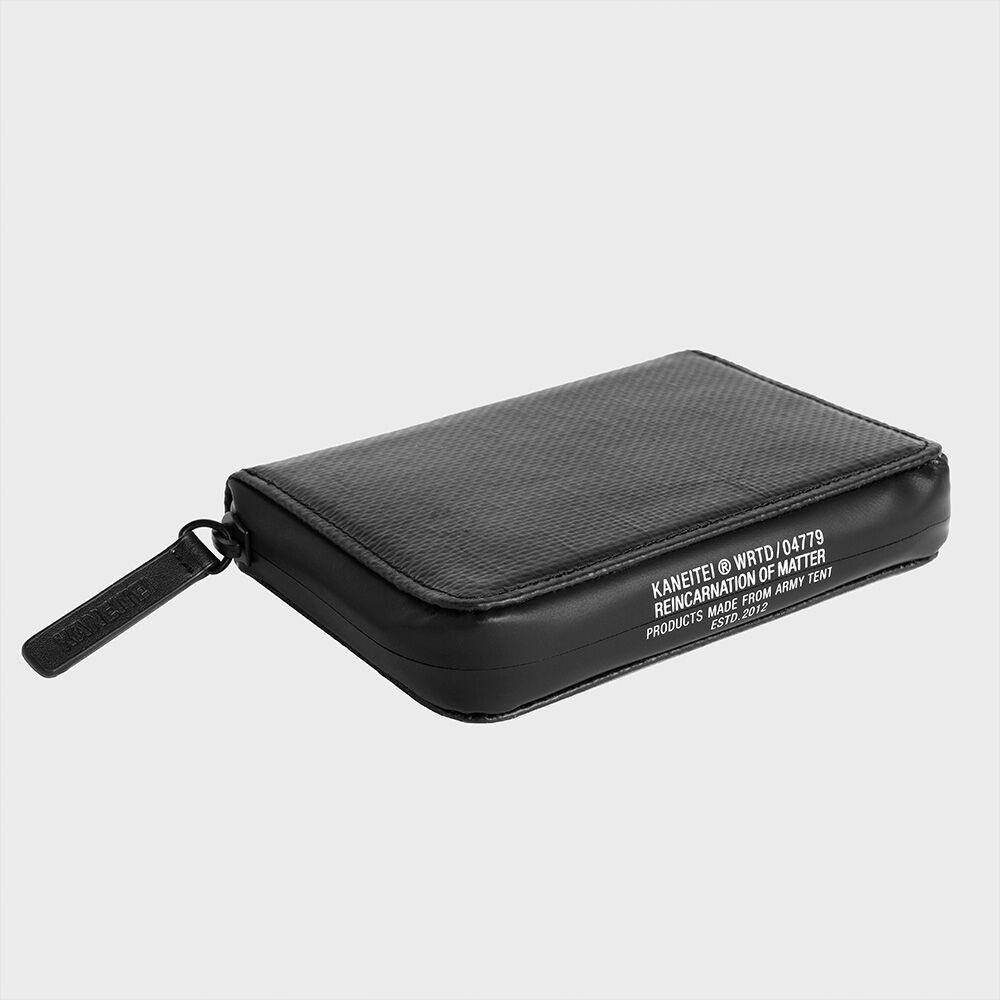 BERLIN LETTERING ZIP WALLET M (BLACK) / UPCYCLED