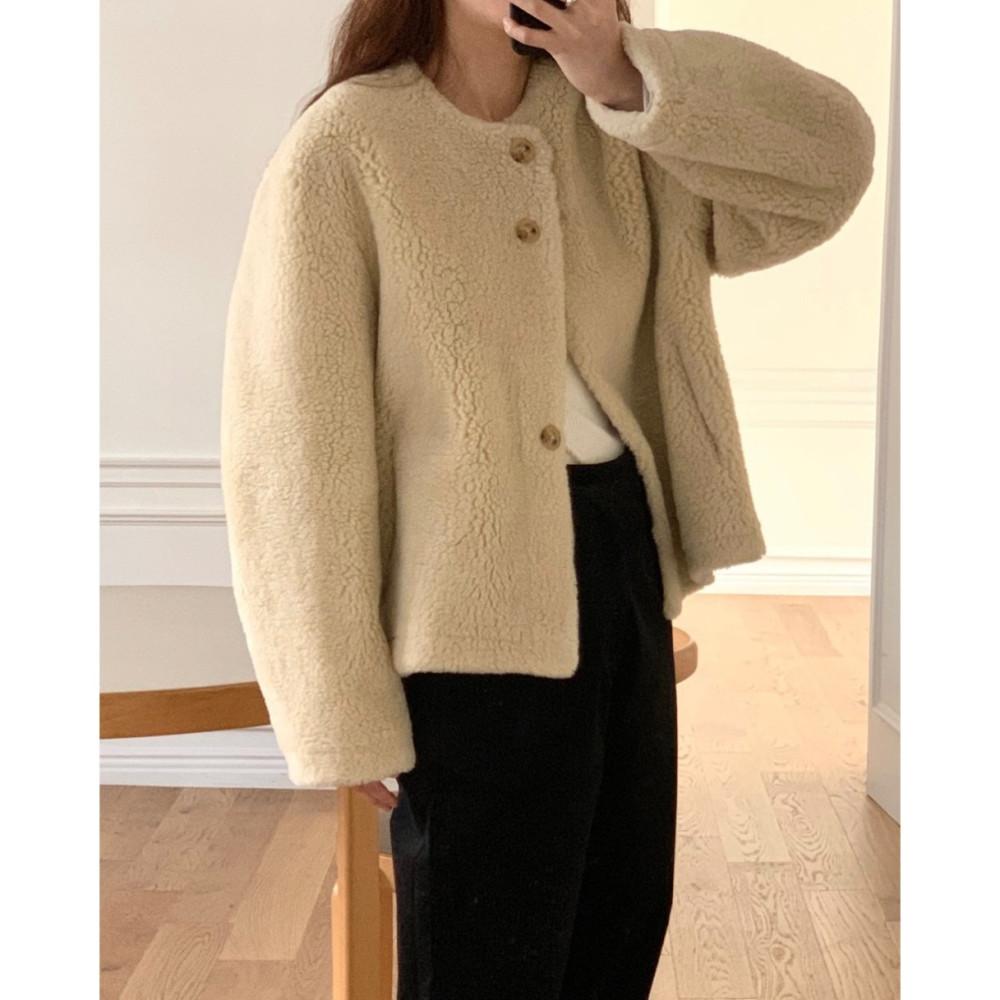 fllanel 플라넬 리버시블 시어링 무스탕 자켓 울 노카라 양면 jk