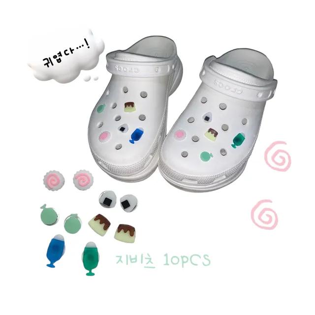 ✰자체제작 Narutomaki Onigiri Dessert Jibbitz 나루토마키 오니기리 푸딩 소다 지비츠 세트