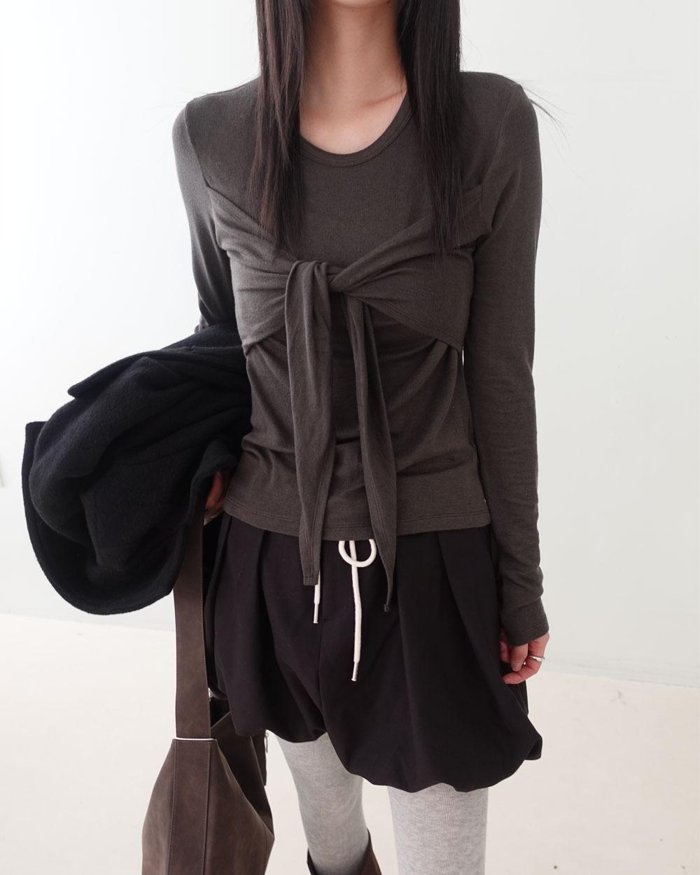 Pure Wrap Strap T-Shirt (2color)