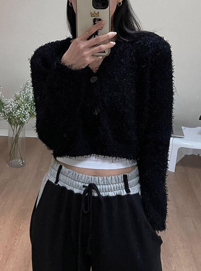 포에므 부클 크롭가디건