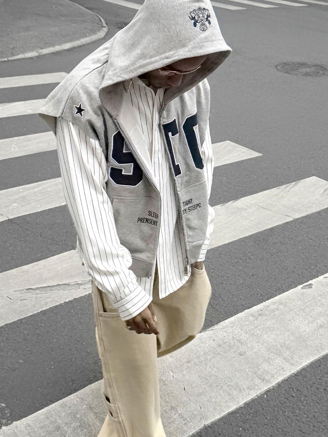 STC*Cotton hood vest