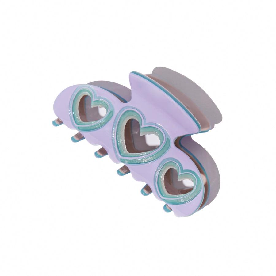 Heart Wave Hair Claw in Taro - Heart Wave Hair Claw in Taro