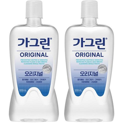 가그린 오리지널 구강청결제, 1.2L, 2개 - 구강청결제 | 쿠팡