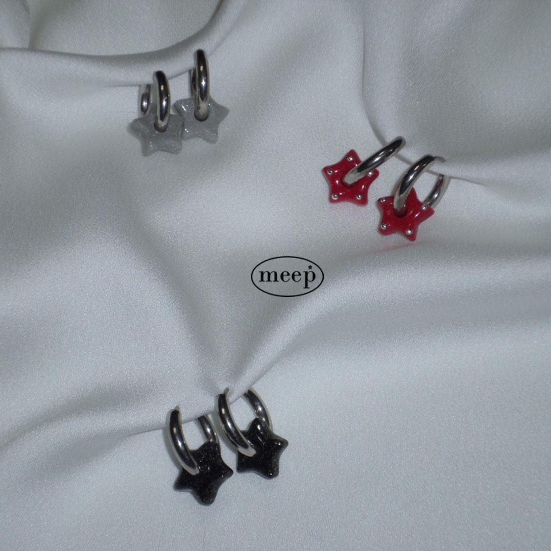 gleaming star earrings [3colors]