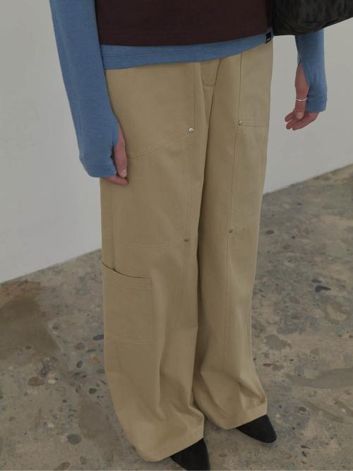 Cotton Wide Cargo Pants VW5AL363_2color