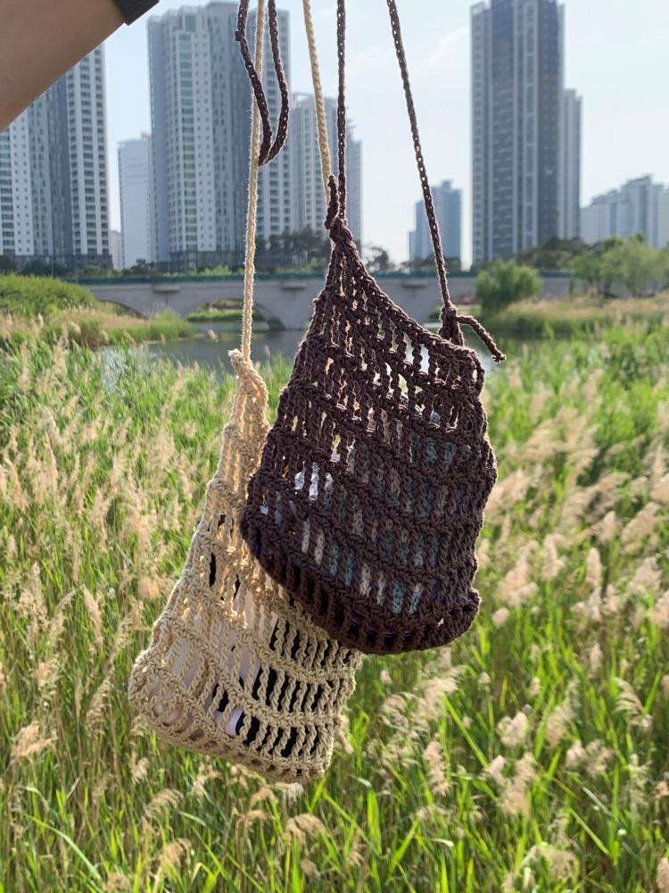 뜨둥_6월의 가방 뜨개 가방 핸드메이드 가방 네트백 여름가방