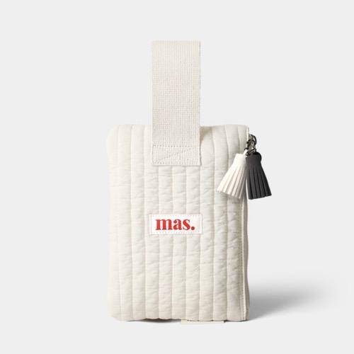 마스마룰즈 스트랩 파우치 - 스티치 코튼 아이보리