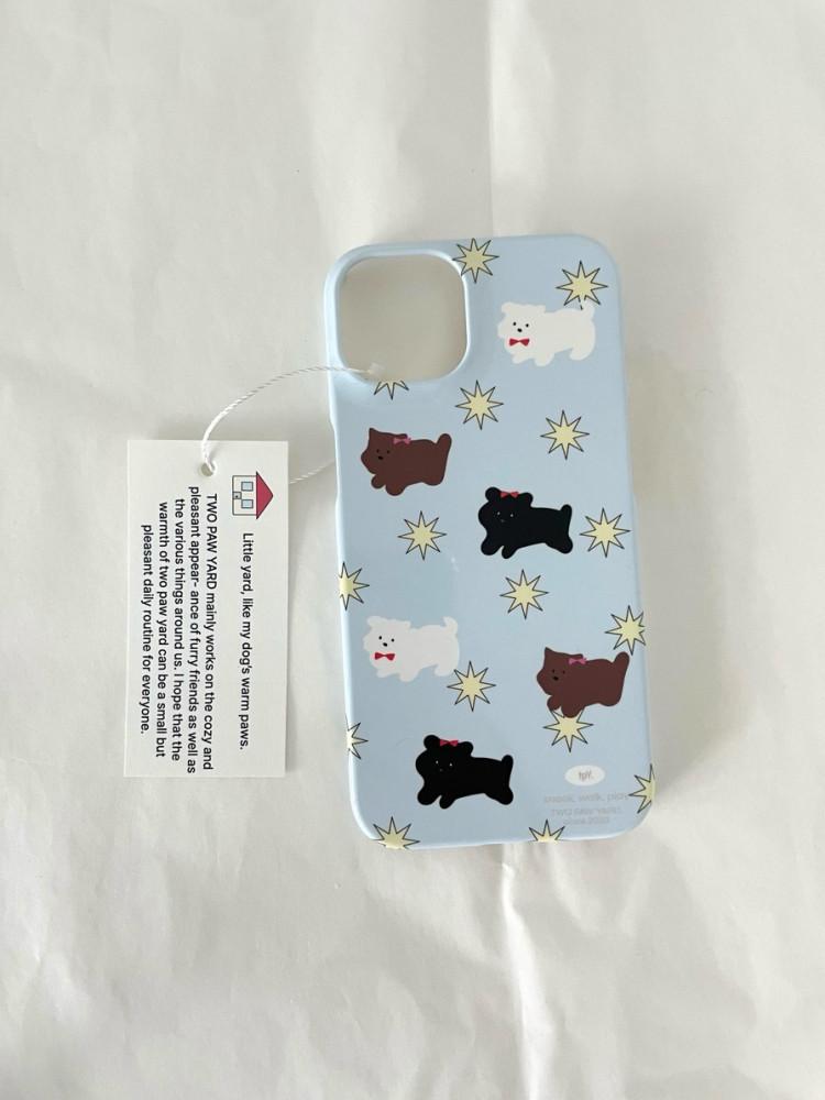 Happy puppy sky phone case / 해피퍼피 스카이 유광 케이스 12/12pro