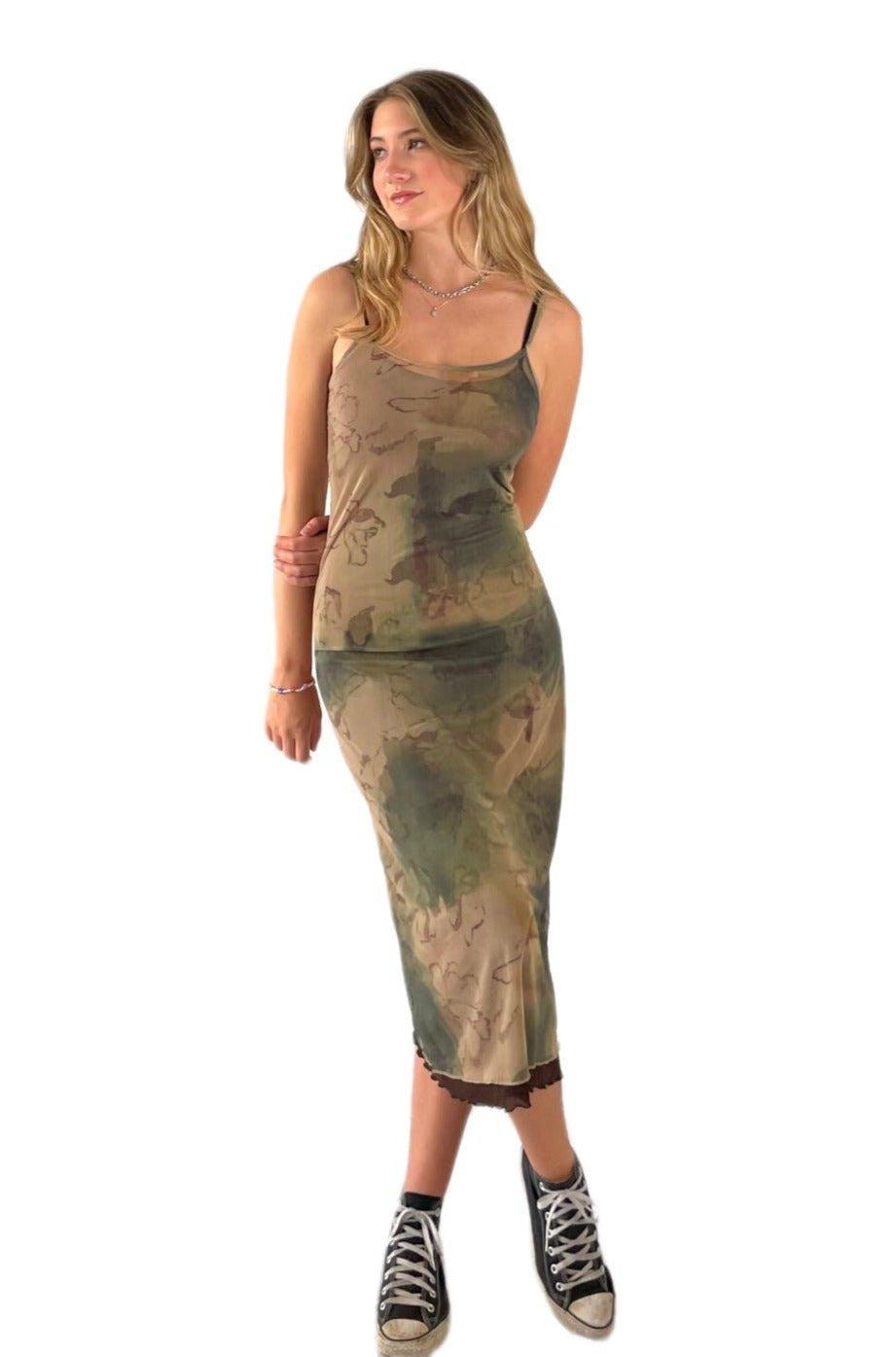 Forest angel midi dress - S / Green