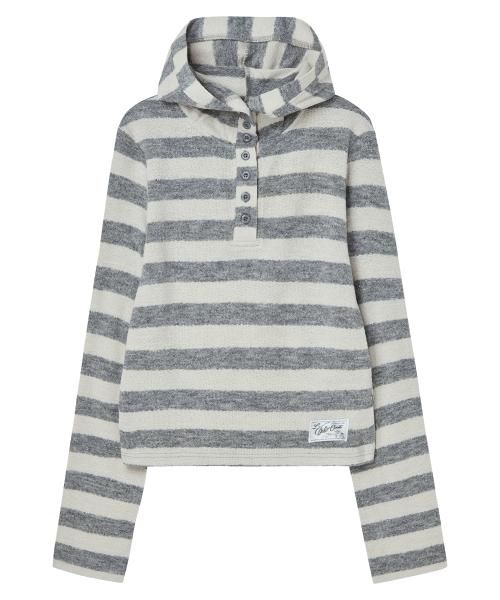 비엑세스 [no E mosen] 09 Eyelet Washed Hoodie (2color
