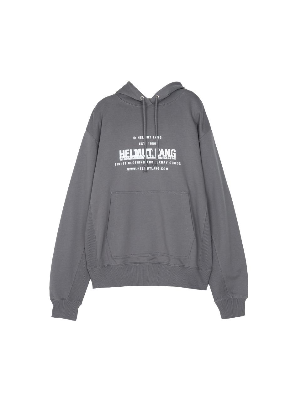 HELMUT LANG - SPRAY LOGO HOODIE (GRAY)