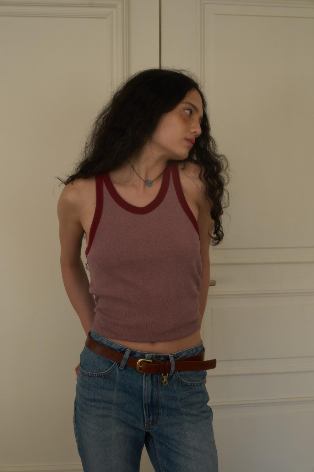 New Tint Sleeveless / Red bean
