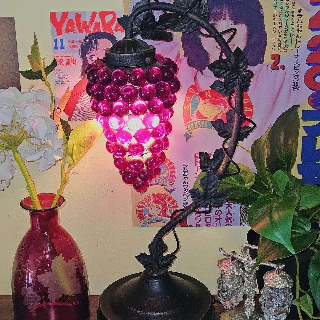 일본 엔틱 빅 포도 넝쿨 스탠드 조명