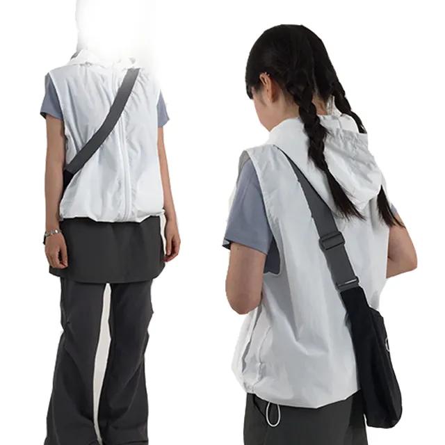 나일론 후드 베스트집업