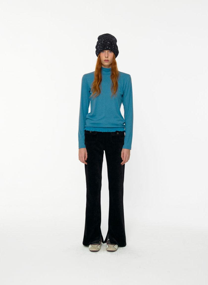 Linda Boots Cut Corduroy Pants (Black)