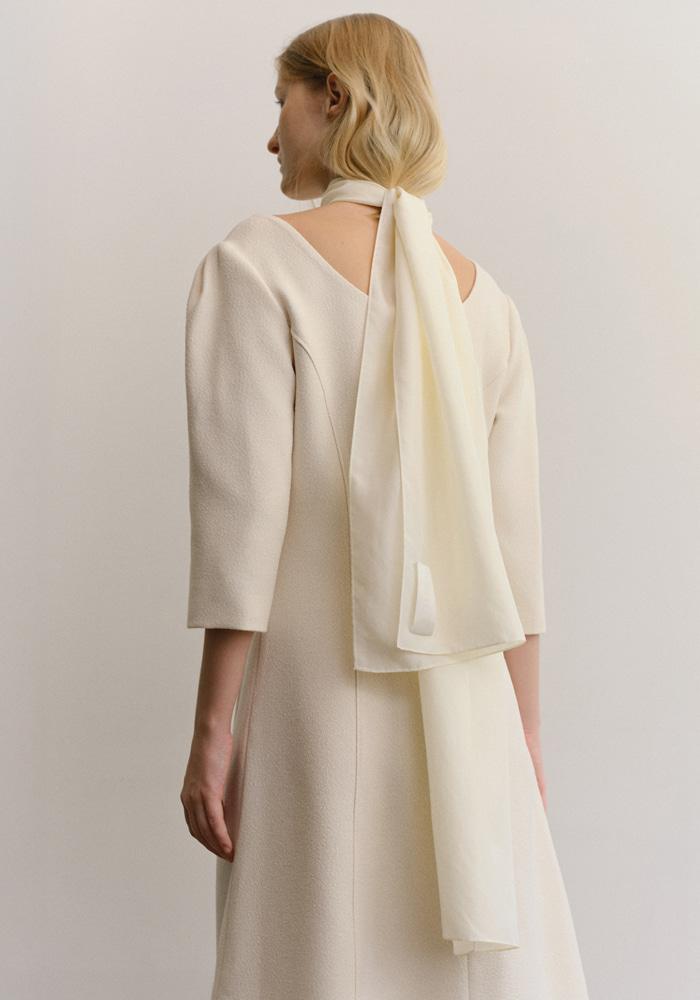 MARGOT SILK100 SCARF_CREAM