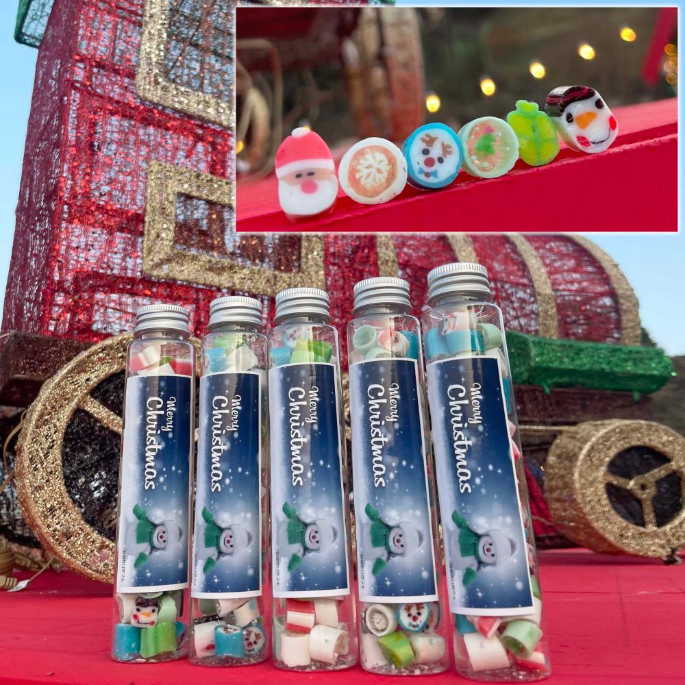 크리스마스 선물 수제 사탕 캔디  - 산타클로스 루돌프 캐릭터 70g 보틀 [원산지:국산(강원도 원주시)]