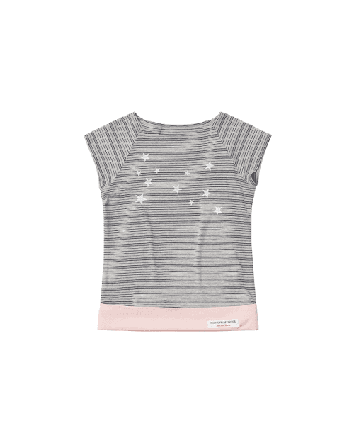 STRIPED STAR-PATTERNED T-SHIRT