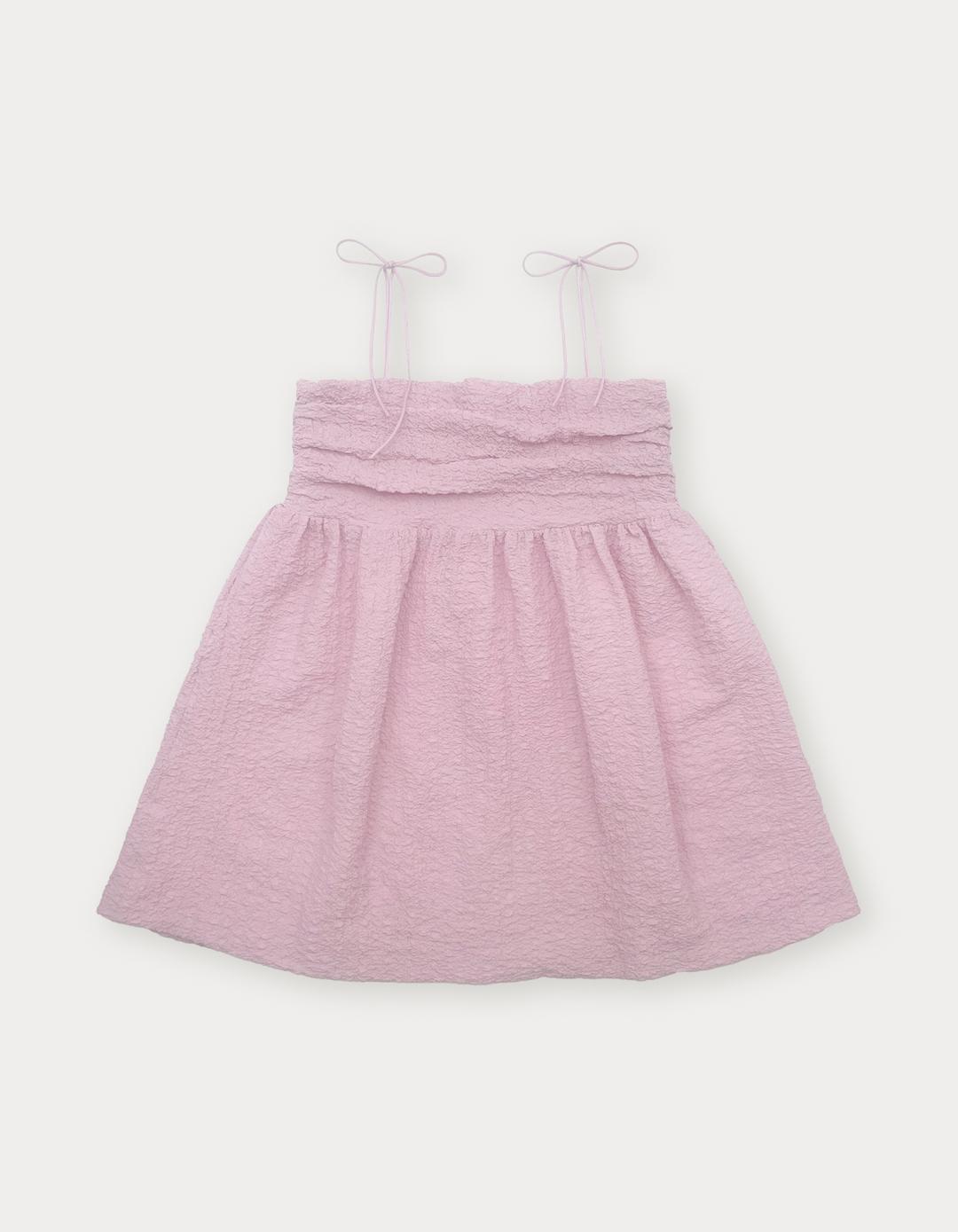 4th / 9.5 출고 Rony Shirring Mini Dress - Pink