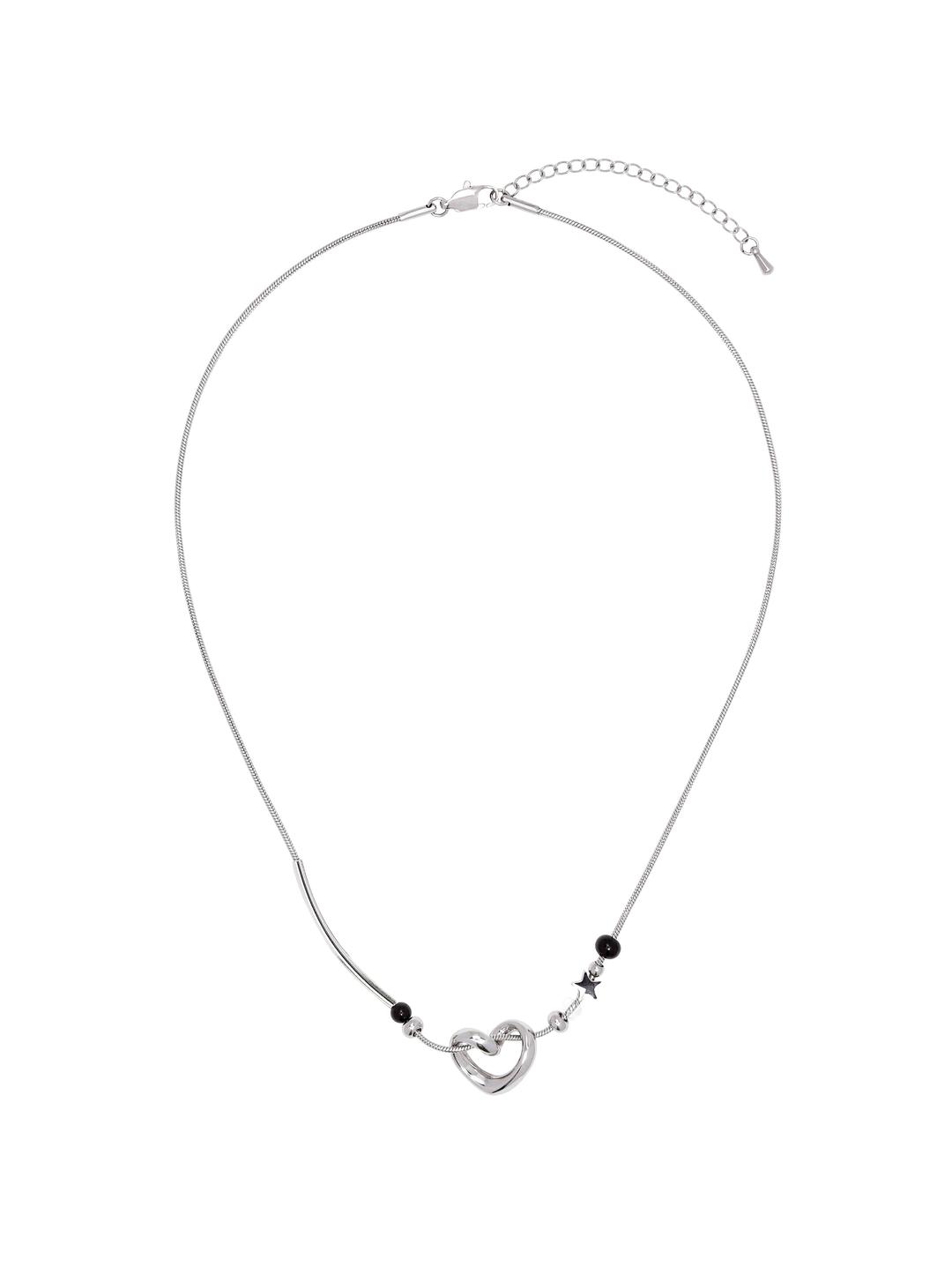 웨이브 하트 별 목걸이