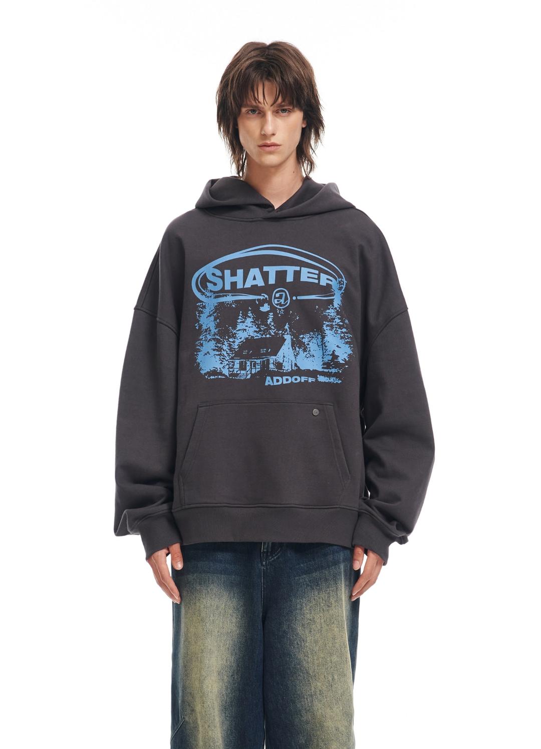 [3.22 ~ 3.24 주말 특가 / 추가 쿠폰 10%] SHATTERED OVERSIZE HOOD CHARCOAL