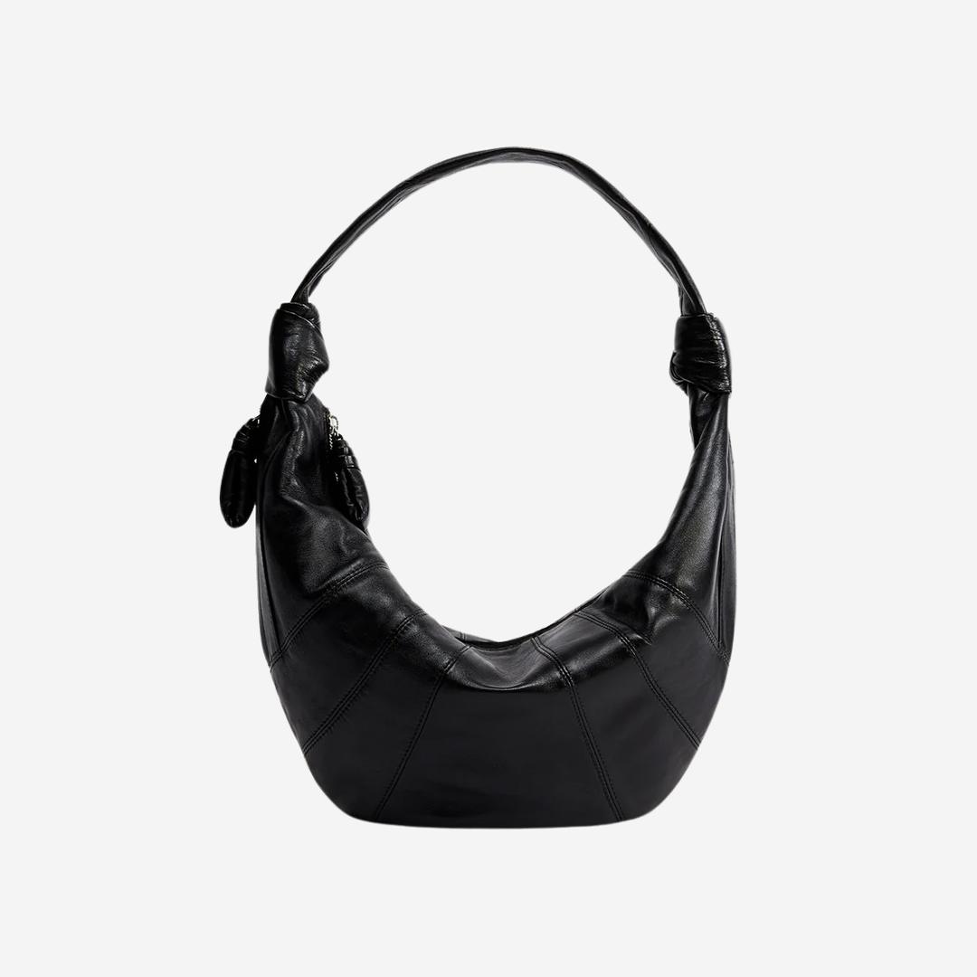 Lemaire Fortune Croissant Bag Soft Nappa Leather Black