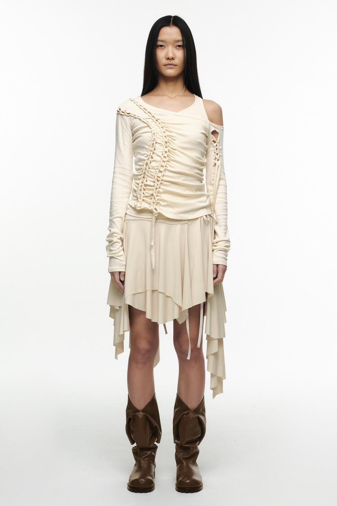 FLOW LAYERED SKIRT DUSTY YELLOW