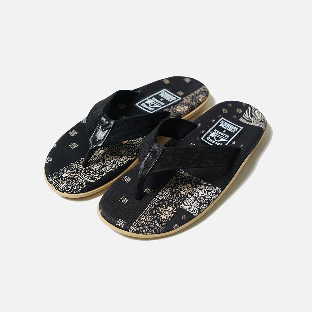 [ISLAND SLIPPER X FRIZMWORKS] PT203FWS-Bandana black[6월 12일 예약 발송]