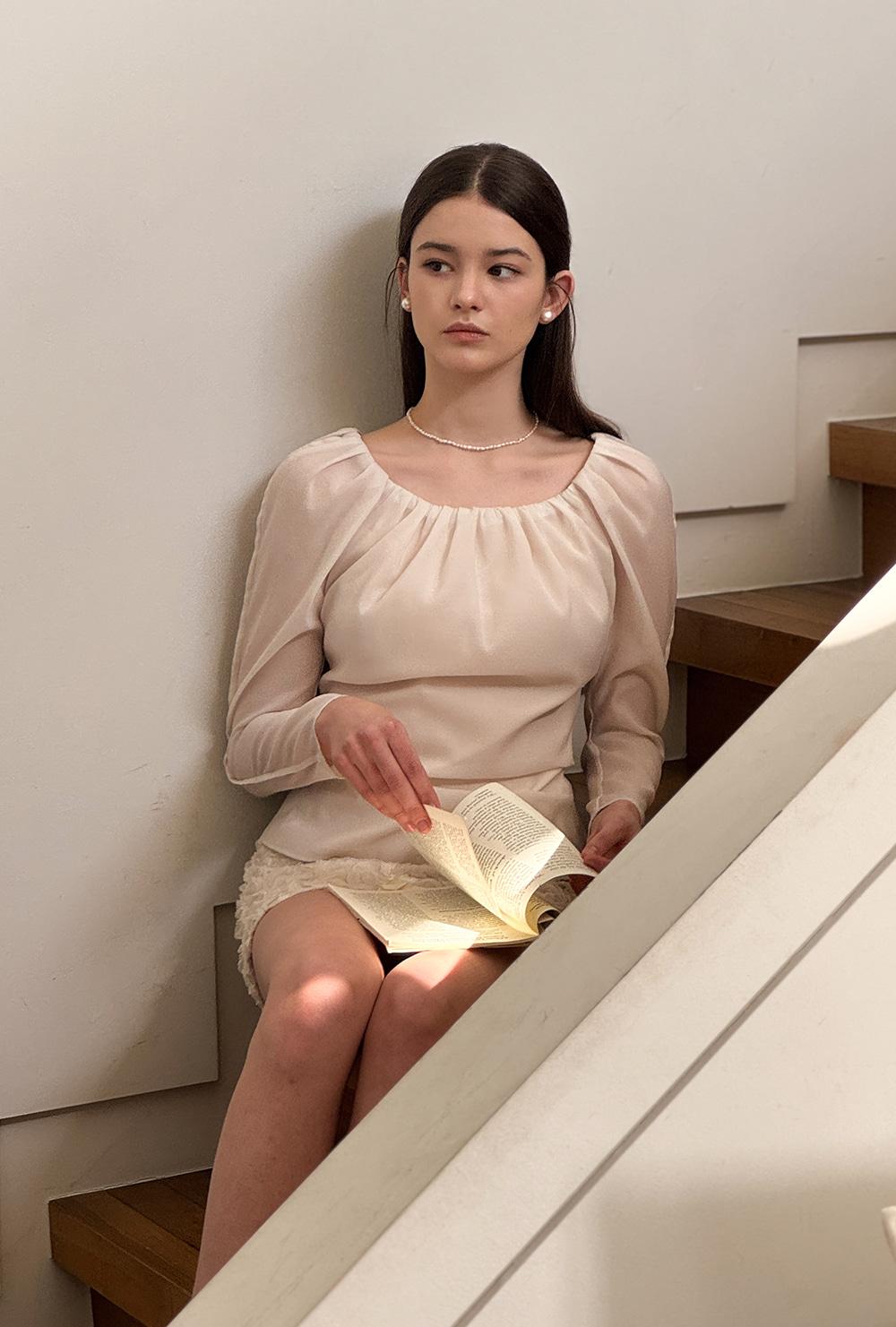 Miu Puff Ivory Blouse
