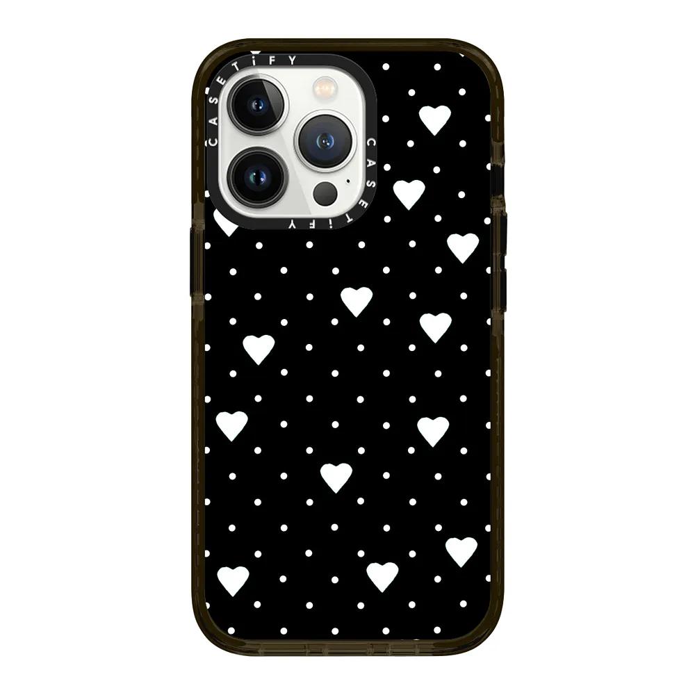 Pin Point Hearts Black