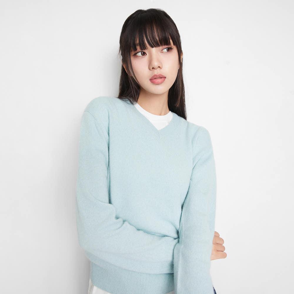 캐시미어 브이넥 홀가먼트 풀오버_MIWKAET50T