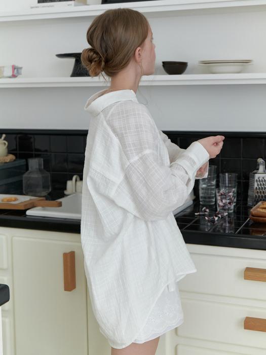 Dive overfit shirt (white check)