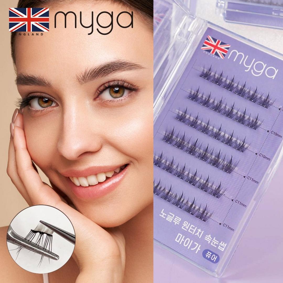 마이가 노글루 속눈썹 원터치 내추럴 가닥 자연연장 속눈썹, 퓨어, 1개 - 속눈썹관리 소품 | 쿠팡