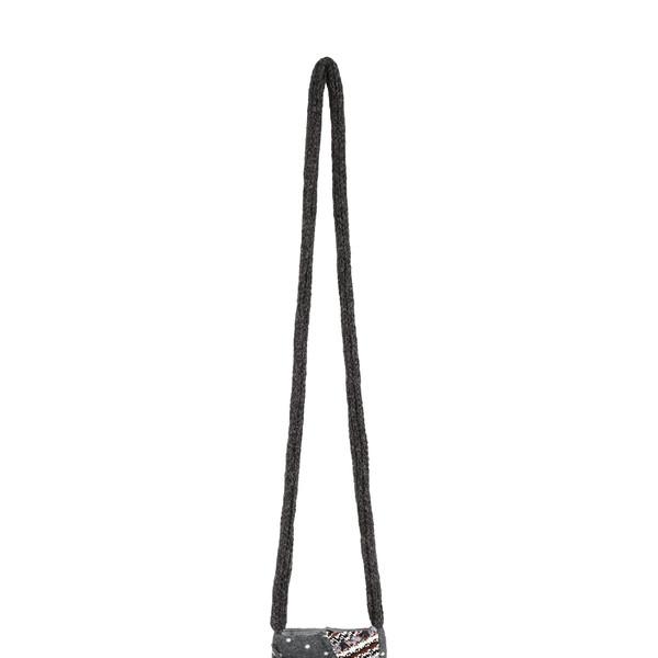PATCH WORK MINI CROSS BAG (CHARCOAL)