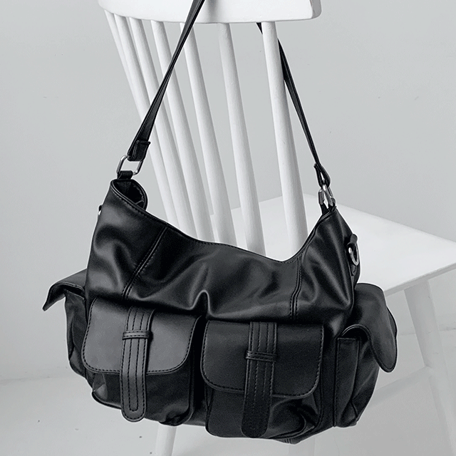 불린 빅 레더 라지 숄더 크로스백