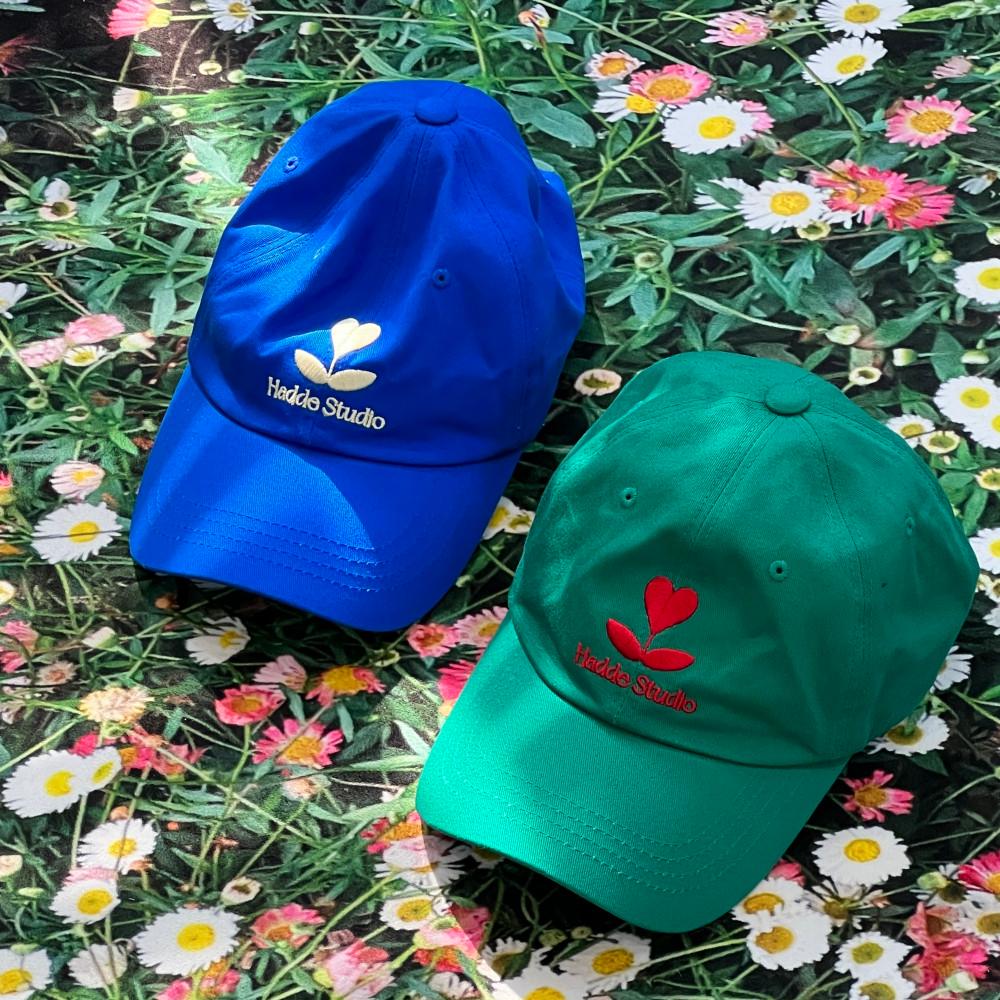 로고 그린/블루 볼캡 하뜨스튜디오 튤립 로고(2 colors)