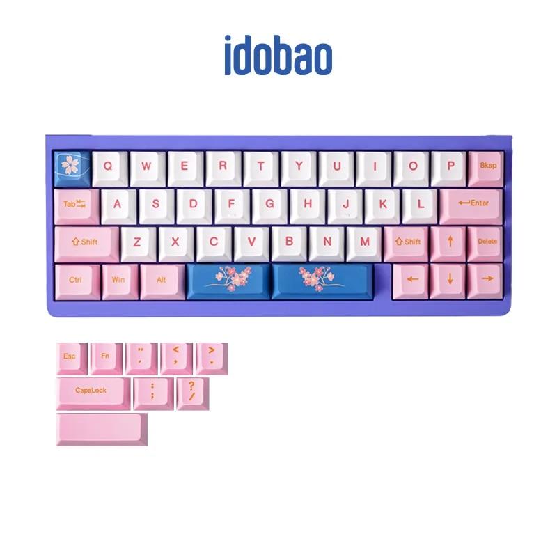 Idobao PBT 키캡 40% 레이아웃 기계식 키보드 캡, 염료 승화 키트, 핑크, 블랙, 퍼플, 오렌지, 그레이, 체리, XDA, MA