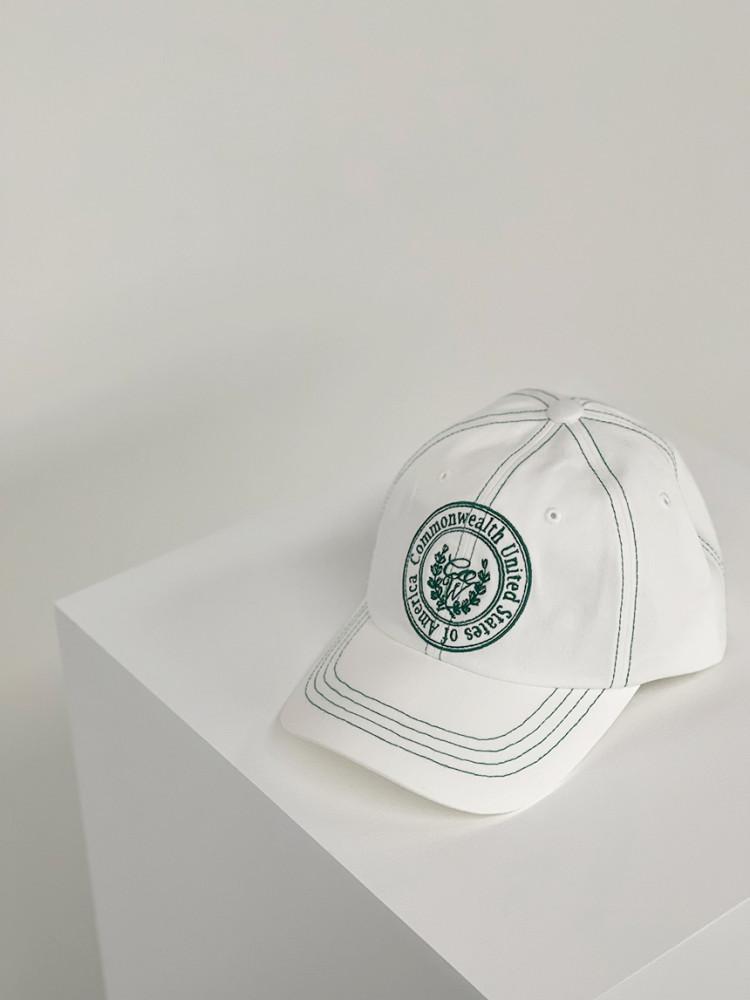 commonwealth cap 3color 자수 빅 로고 볼캡 캡 모자