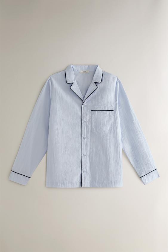 블랙 파이핑 셔츠