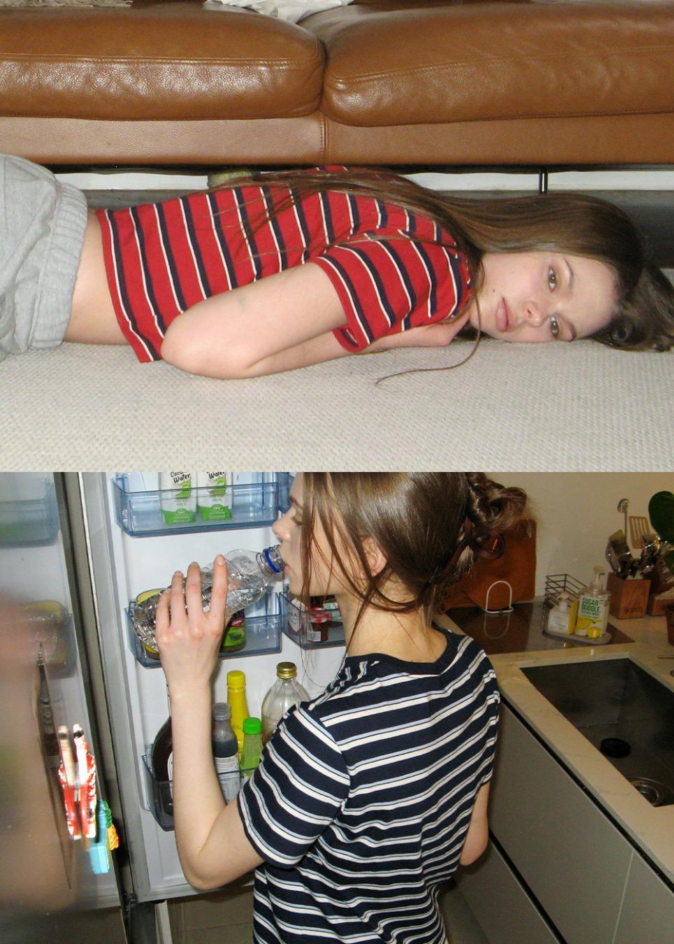 Classic Label Stripe T-shirt (2color)